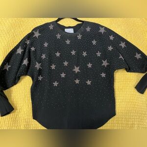LIV Milano Black Starry Sweater